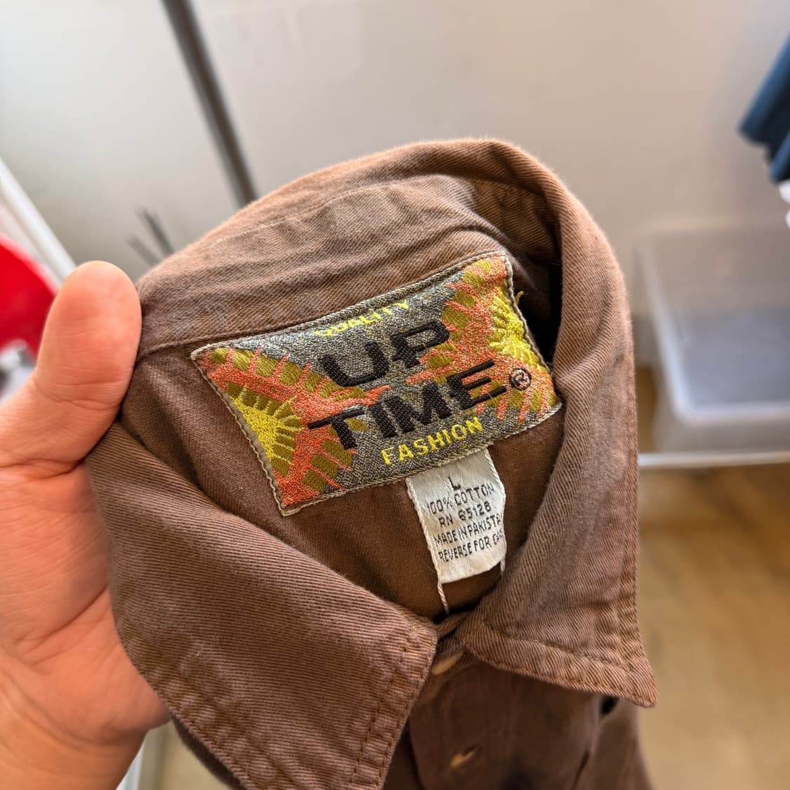 UP TIME 하드 페이딩 반팔 셔츠 L 파키스탄 생산 상품이미지9