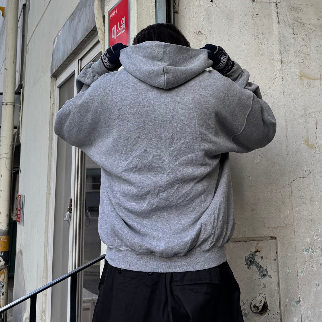 90‘s Russell Athletic Blank Grey Hoodie 상품이미지5