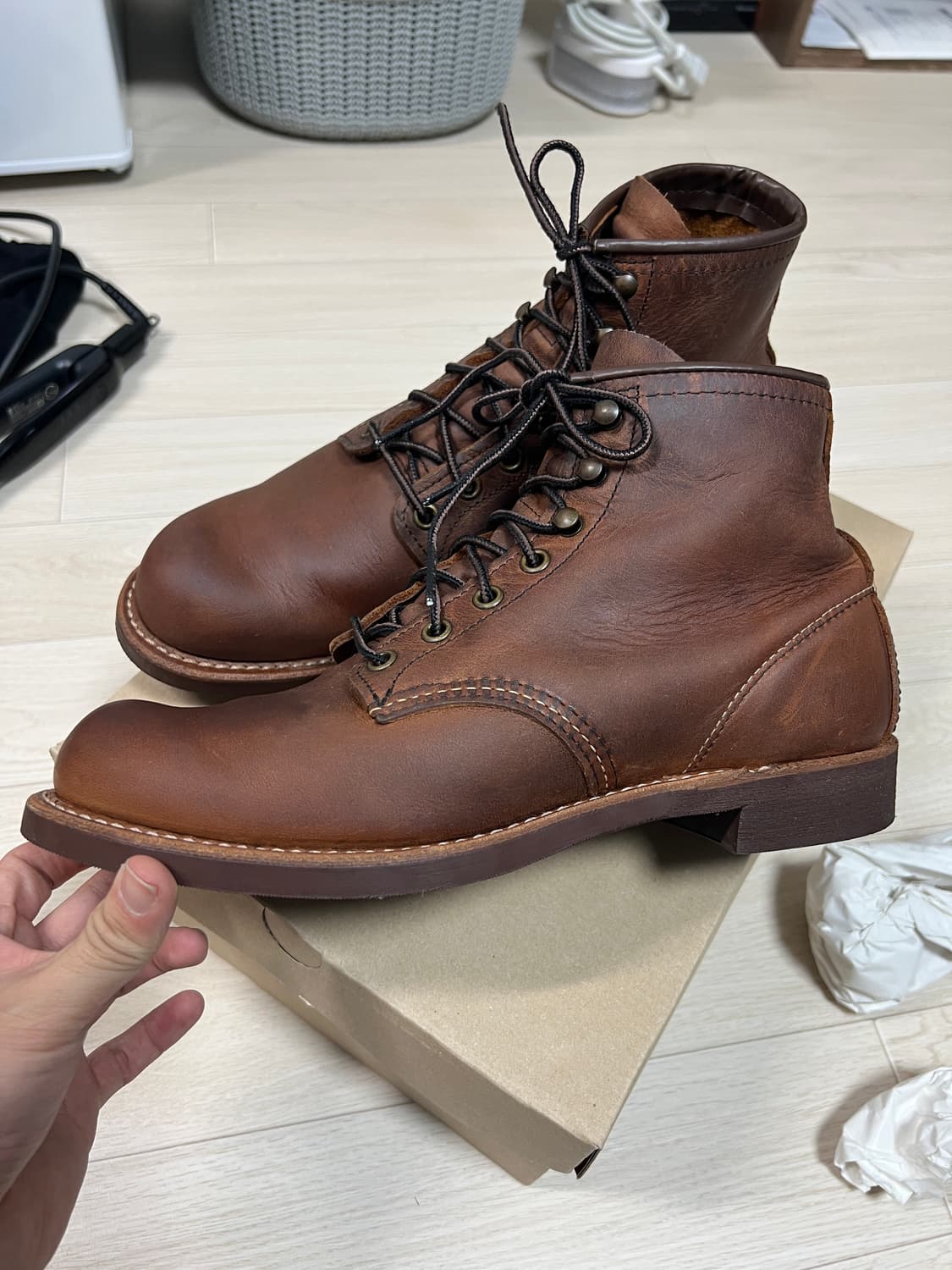 택포28) 레드윙 3343 블랙스미스 7.5D 255 상품이미지1