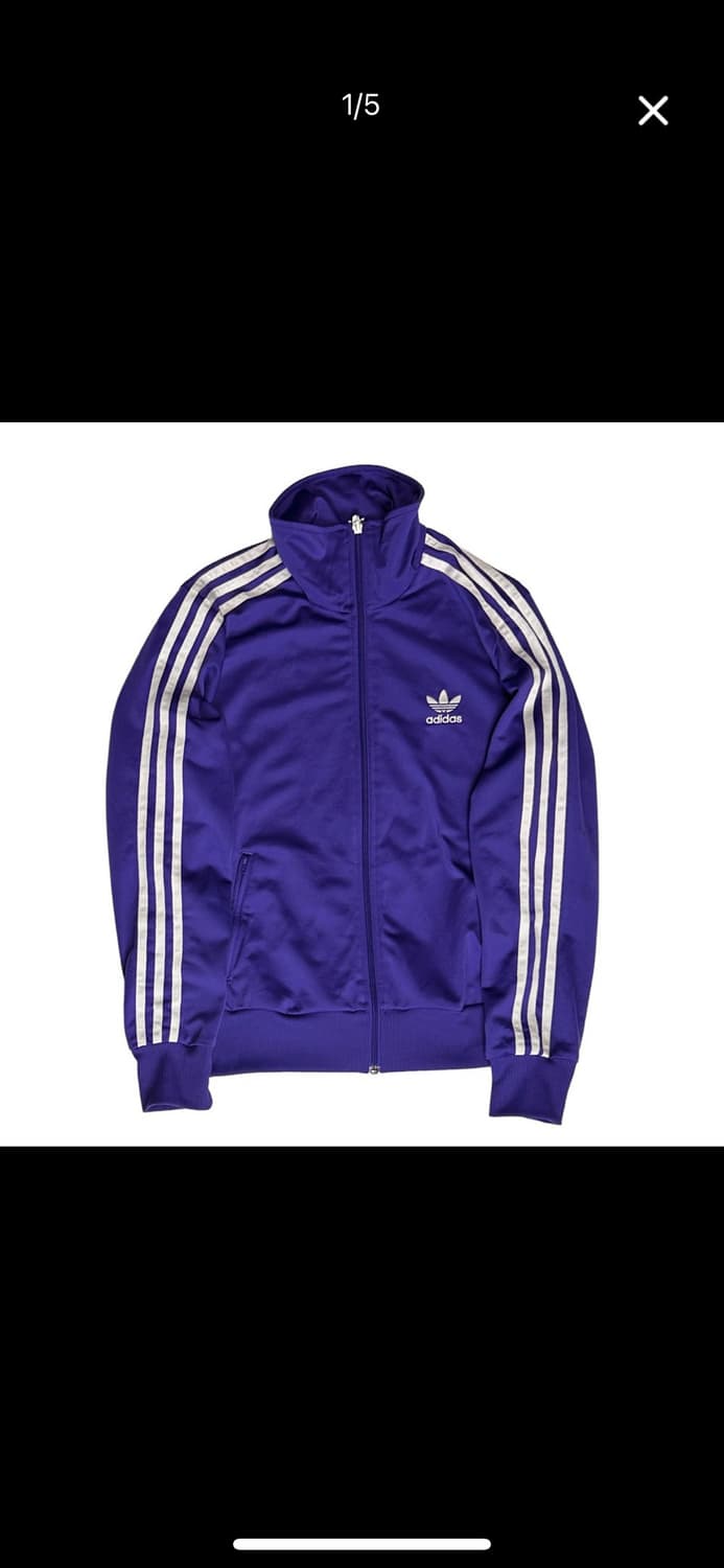 아디다스 퍼플 빅로고 파이어버드 져지 상품이미지1