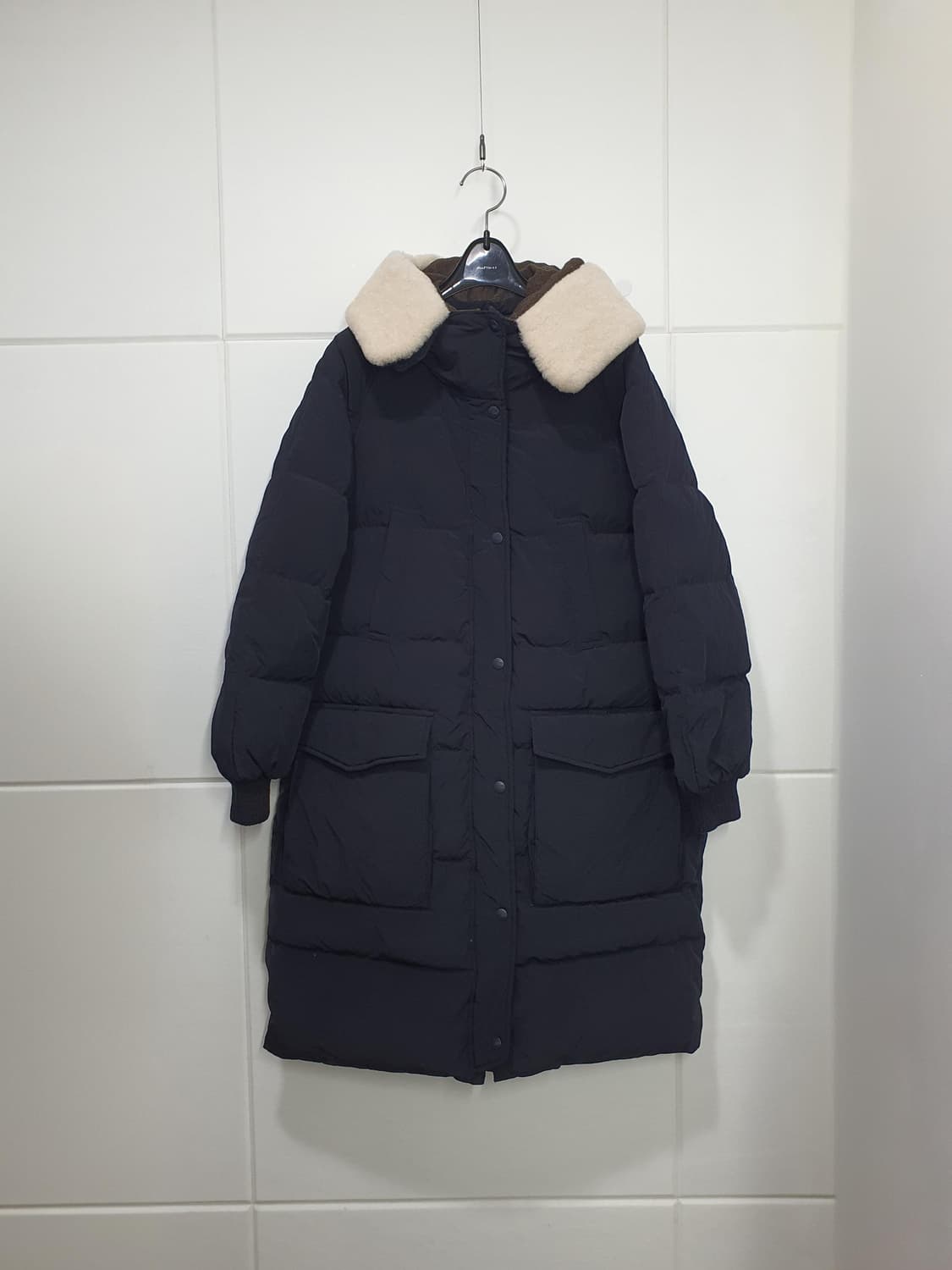 스튜디오톰보이 퍼카라 아웃포켓 롱 다운 점퍼 사이즈 55 상품이미지3