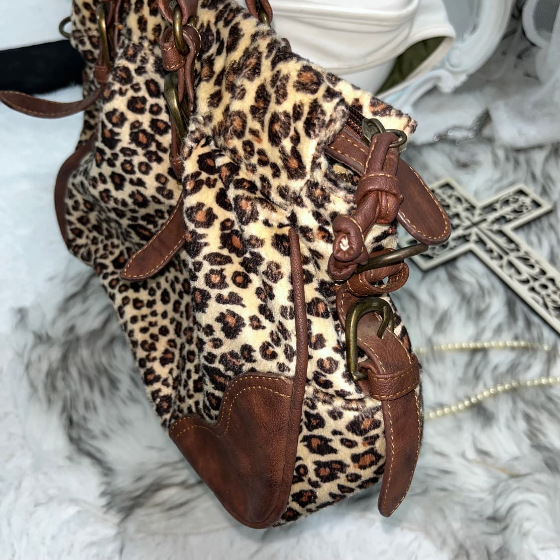 빈티지 레오파드 숄더백 상품이미지5