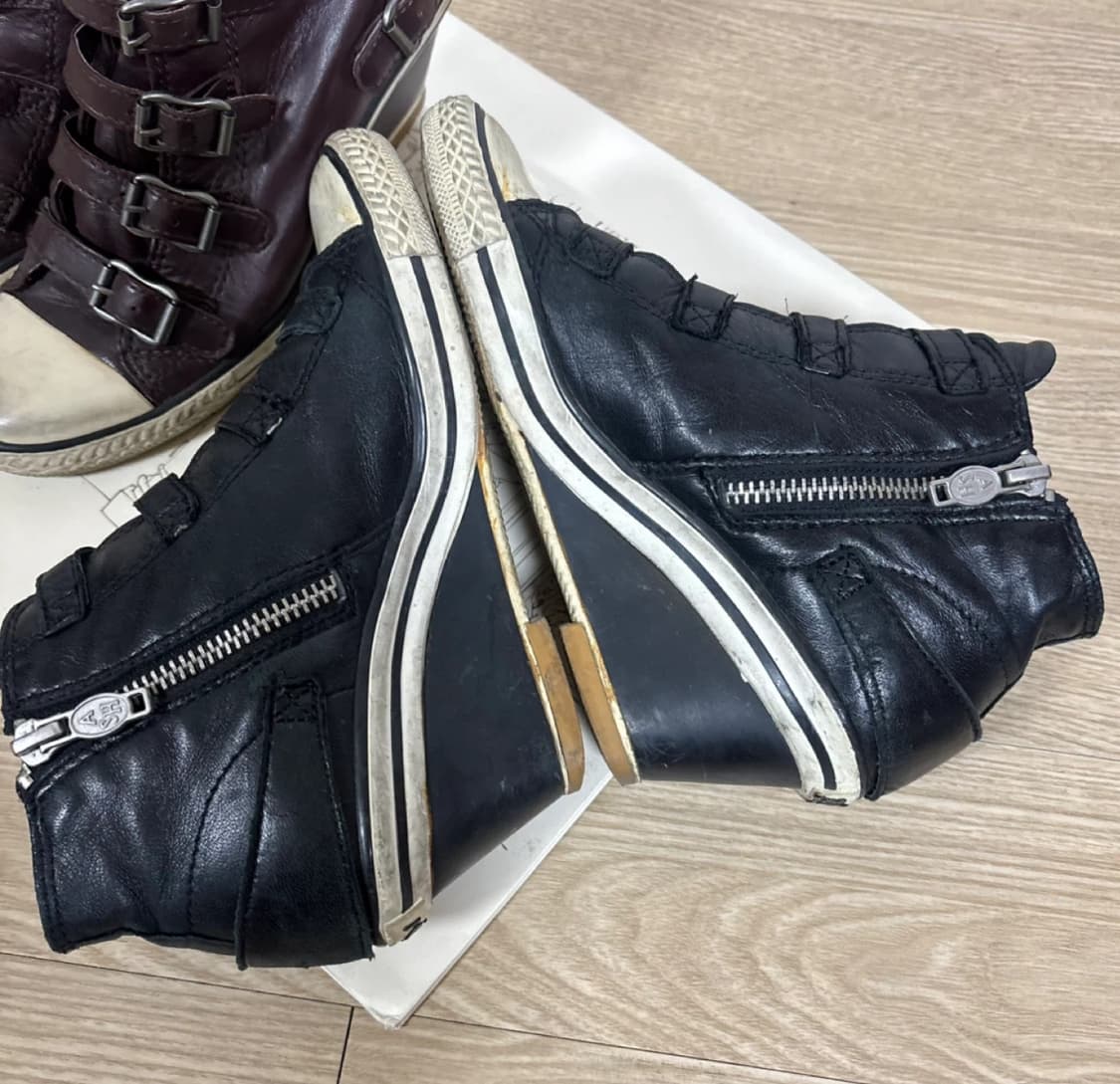 ASH 웨지힐 스니커즈 블랙 35 225mm 상품이미지5