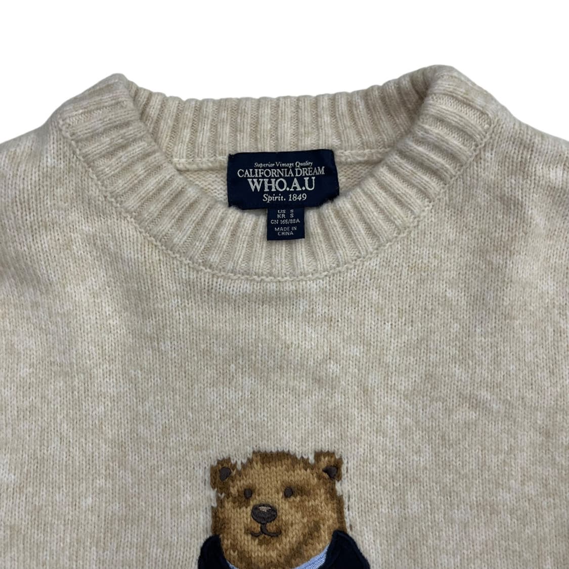 폴로 랄프로렌 곰돌이 로고 아이보리 니트 S 상품이미지5