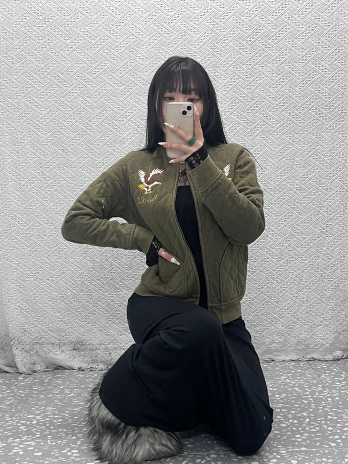 폴로 랄프로렌 스트릿 펑크 스카쟌 퀄팅 집업 자켓 L C09380 상품이미지2