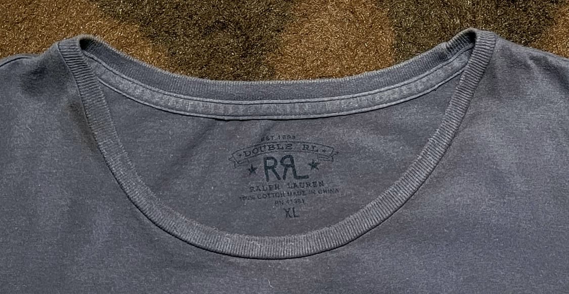 RRL 남성용 그레이 반팔티(XL) 상품이미지5