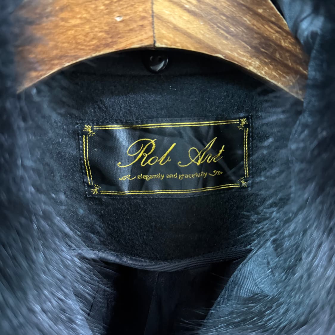 Rol Ant 퓨어 캐시미어 블랙퍼 롱코트  상품이미지3