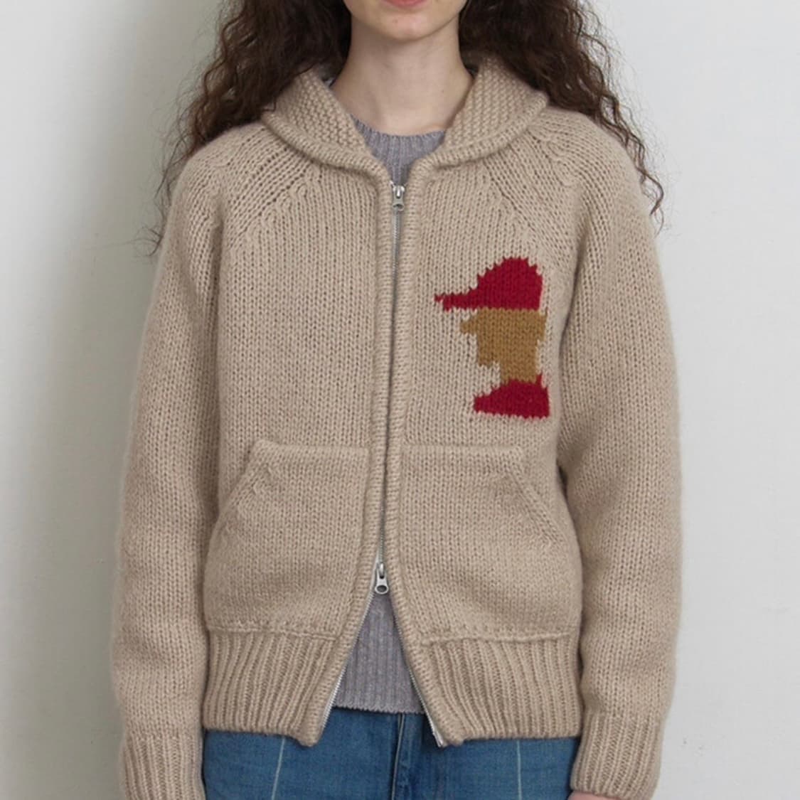 니틀리KNITLY 오디너리 코위찬 니트 집업 가디건 상품이미지4