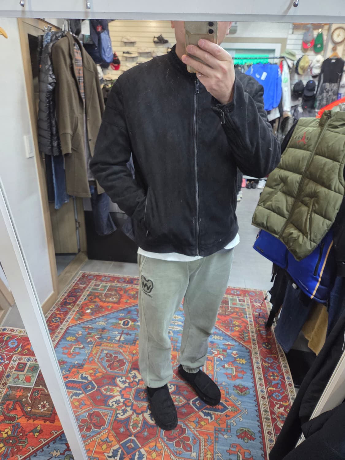 자라 폭스 스웨이드 자켓 xl xxl 상품이미지6