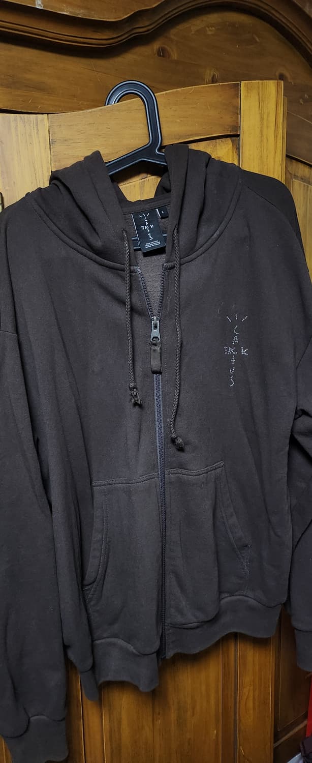 [L] 트래비스 스캇 머천 YUP 큐빅 후드 집업 브라운 상품이미지1