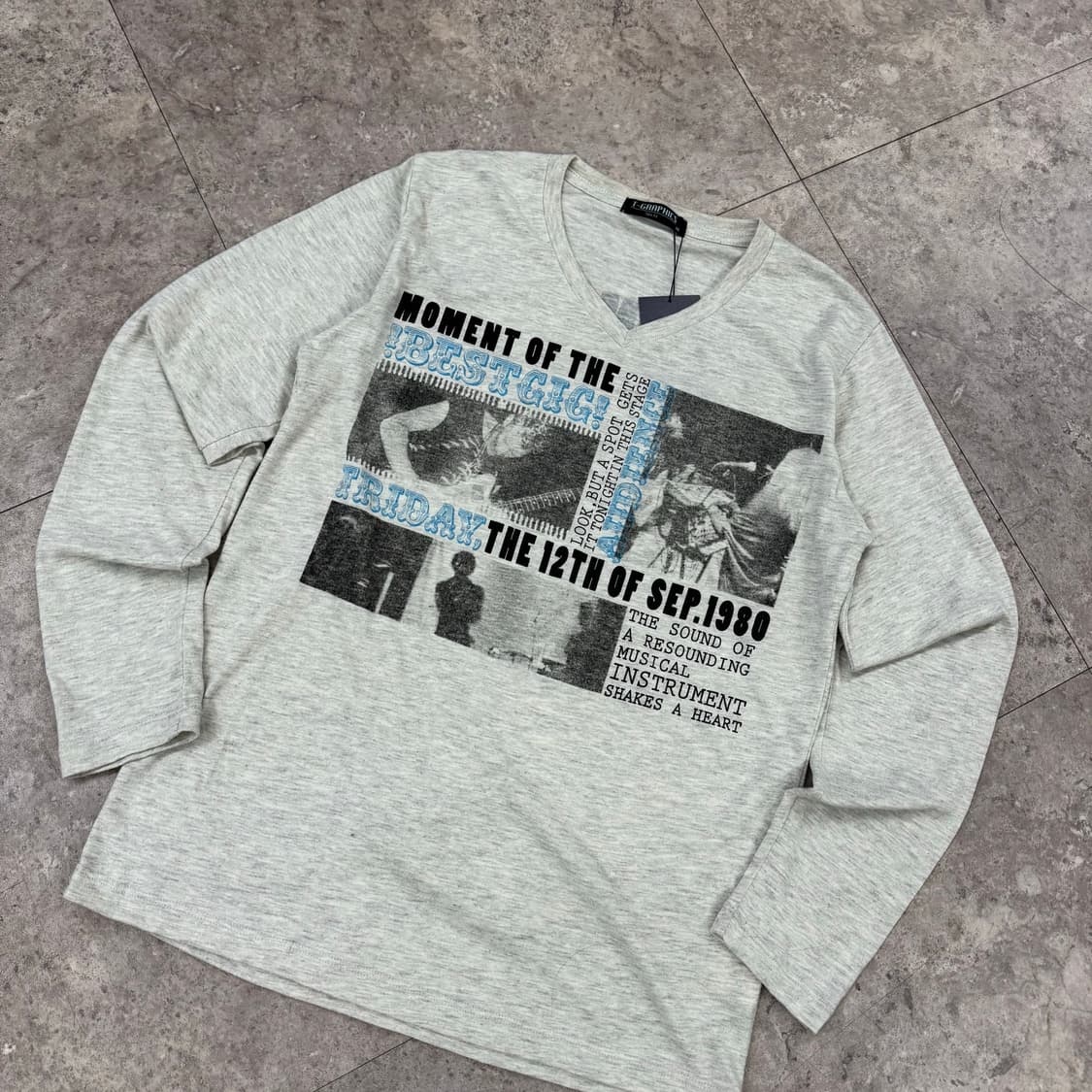 T-graphics 프린팅 그레이 롱슬리브 #csz515 상품이미지2