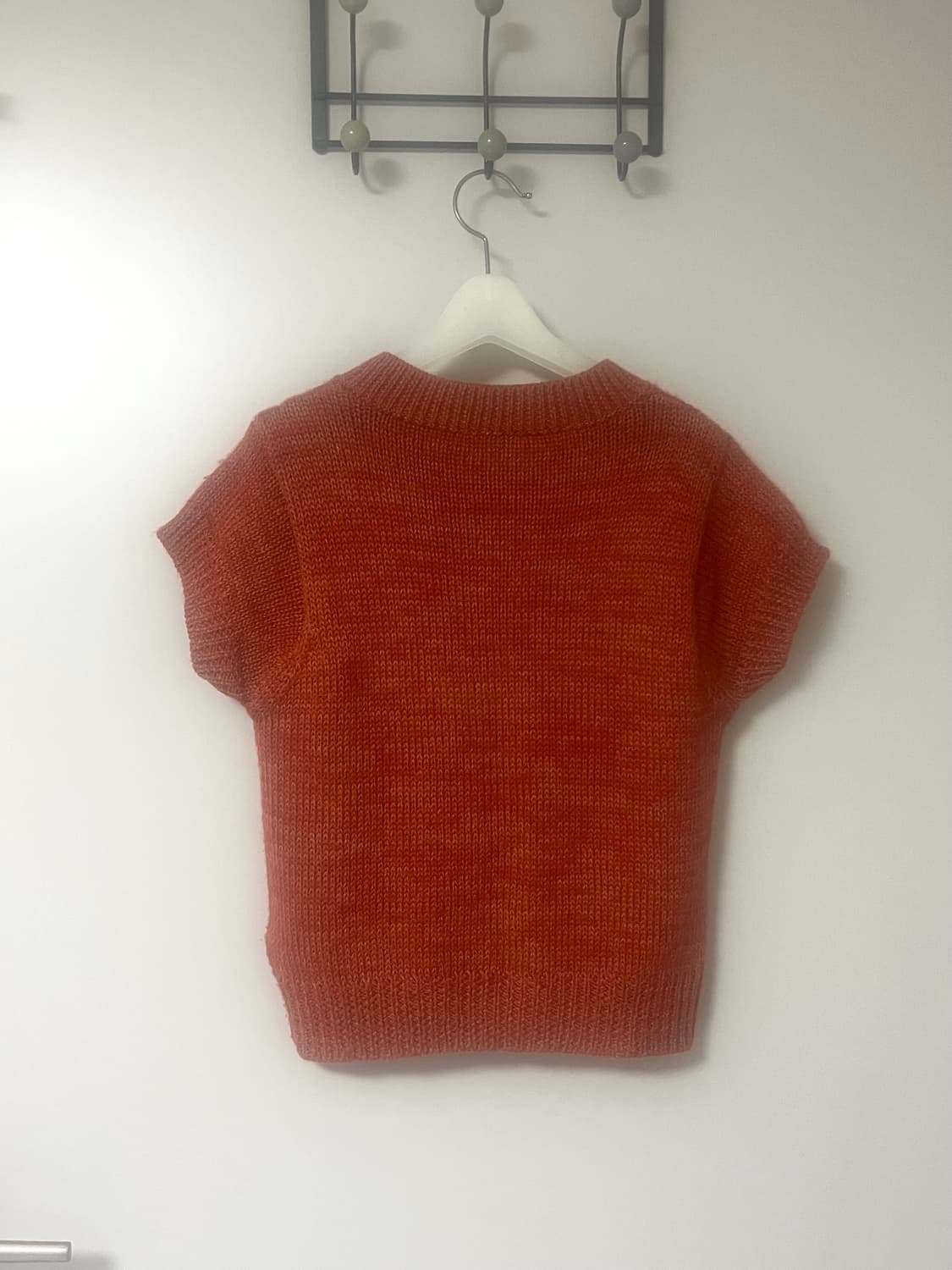 하구미 모리걸 레드오렌지 반팔 가디건 상품이미지2