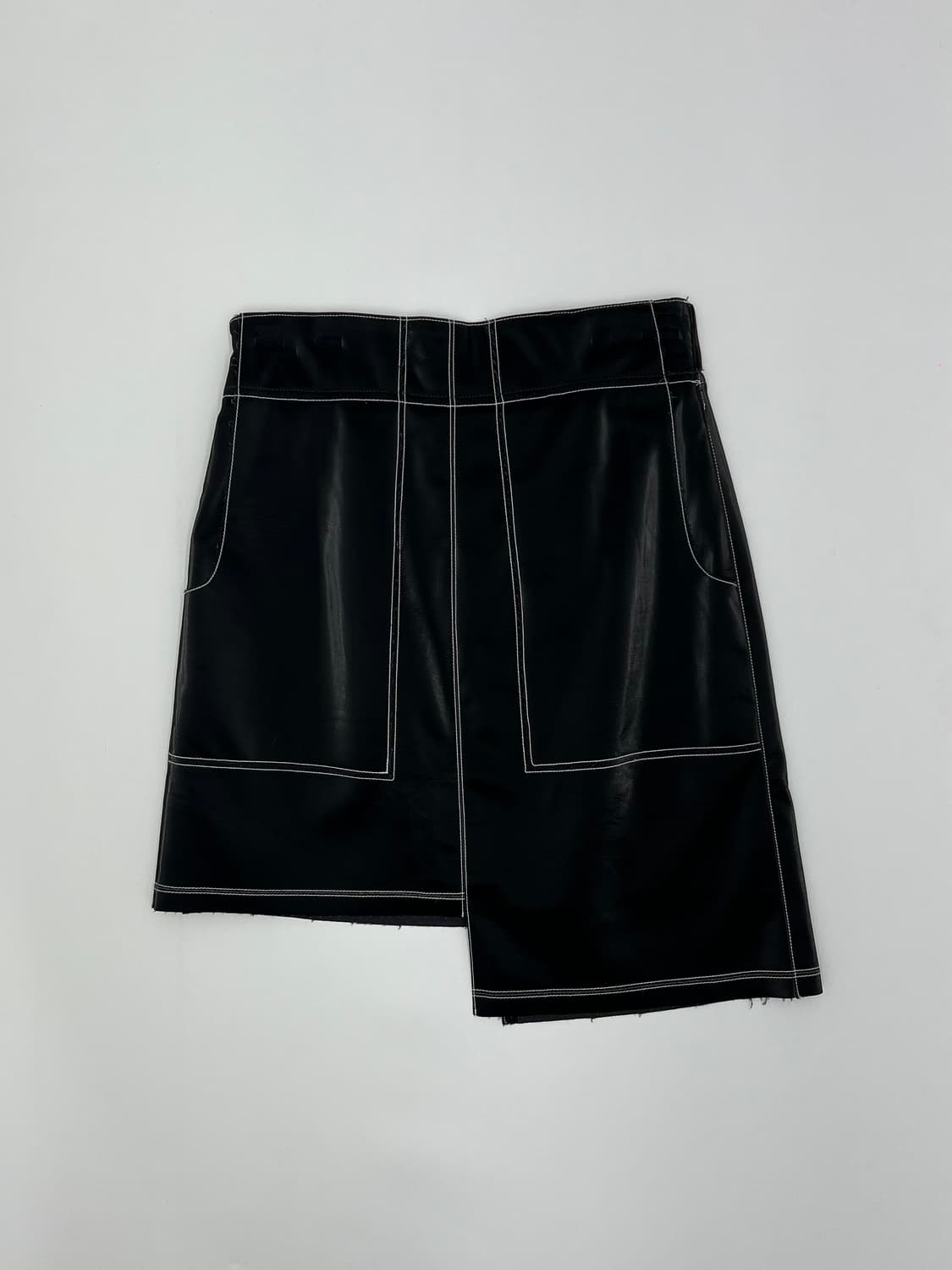 빈티지 페이크 레더 스커트 상품이미지1