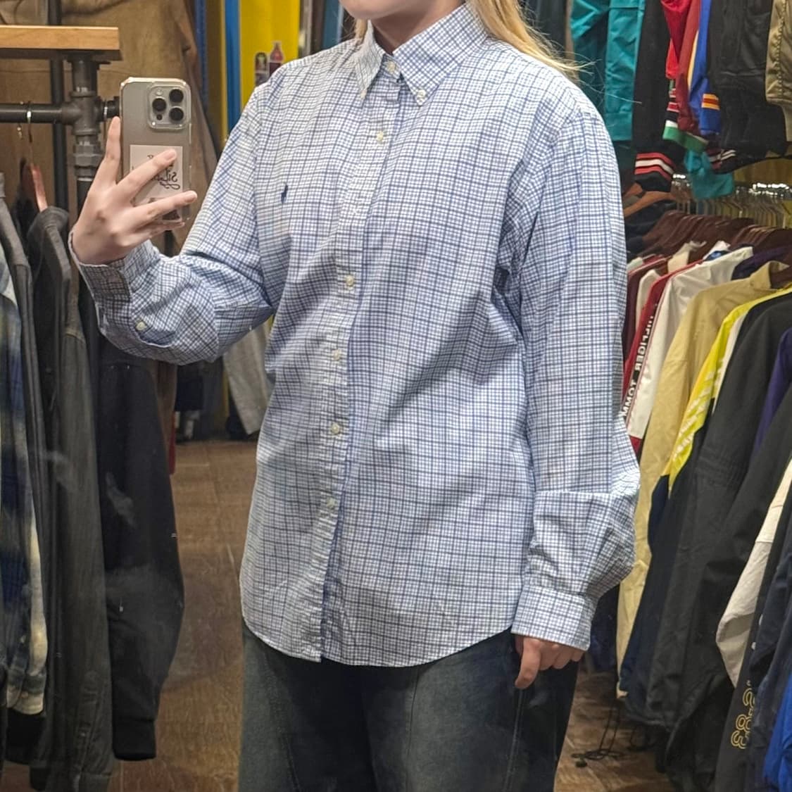 [HI] 폴로 랄프로렌 긴팔셔츠 체크 블루  상품이미지4