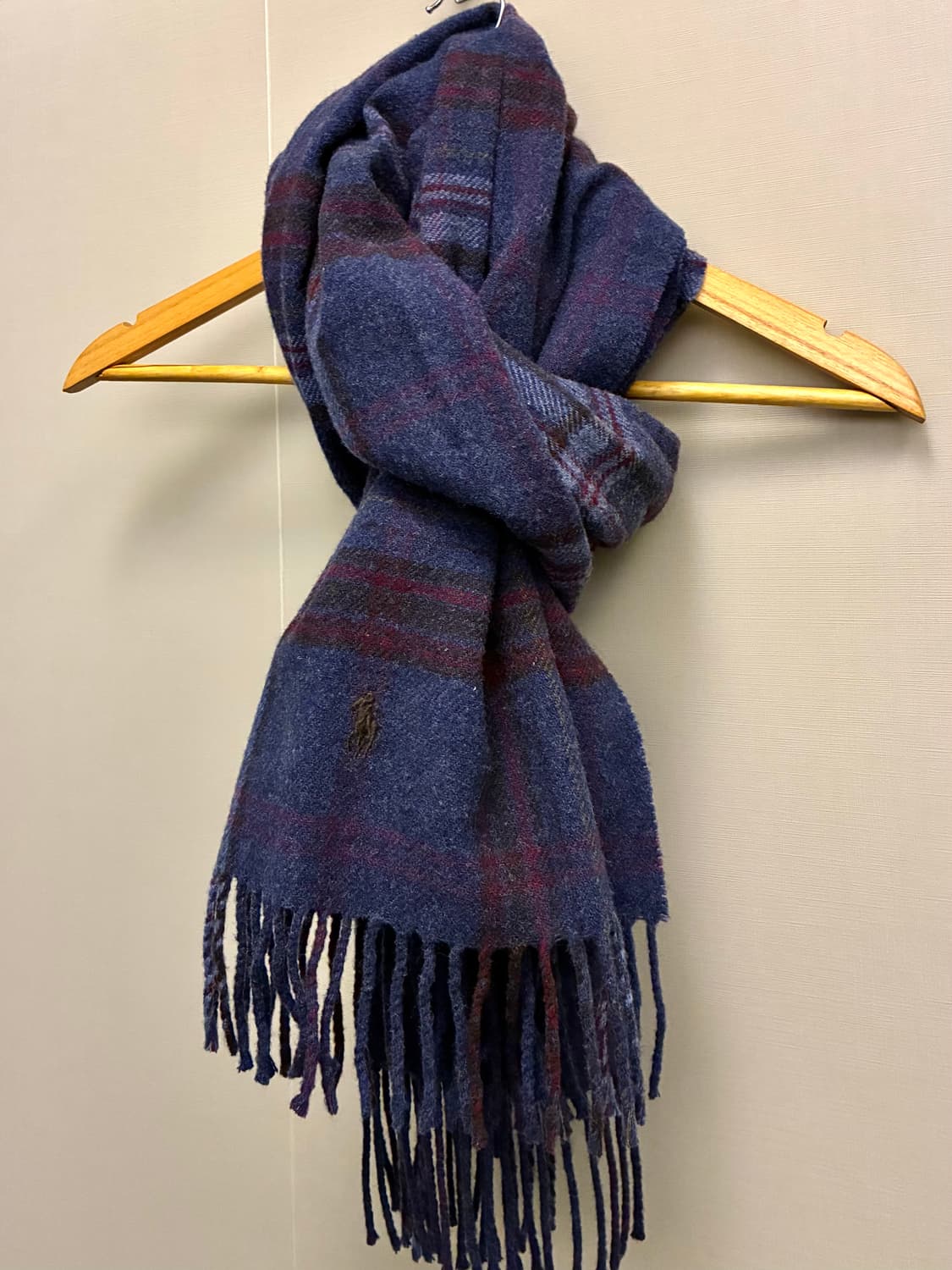 POLO 폴로랄프로렌 이태리 램스울 스트라이프 체크 롱머플러 목도리 상품이미지6