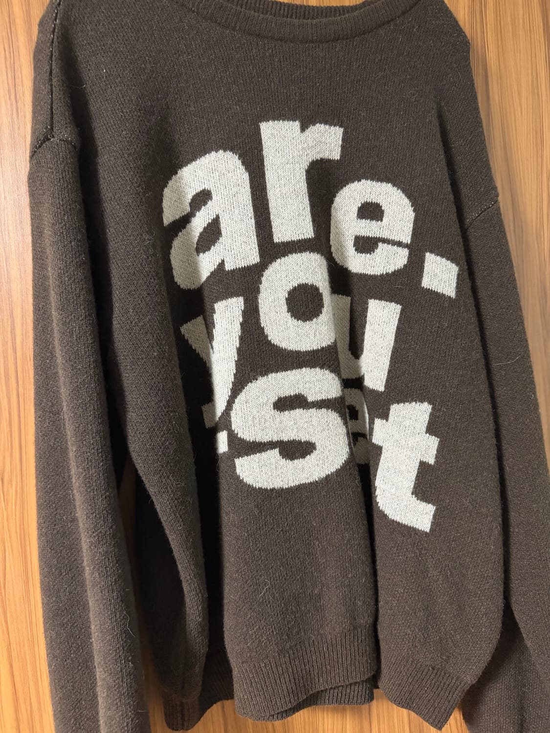 더콜디스모먼트 브라운 니트 상품이미지2