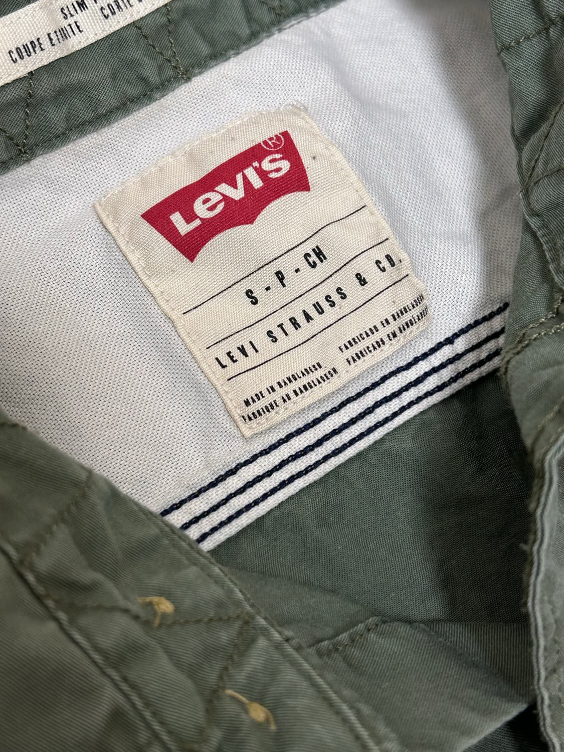 리바이스 화이트탭 그린올리브 투포켓 빈티지 셔츠 상품이미지6