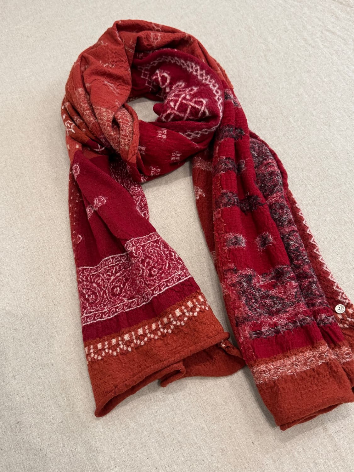 캐피탈 패치워크 반다나 축융울 머플러 상품이미지3