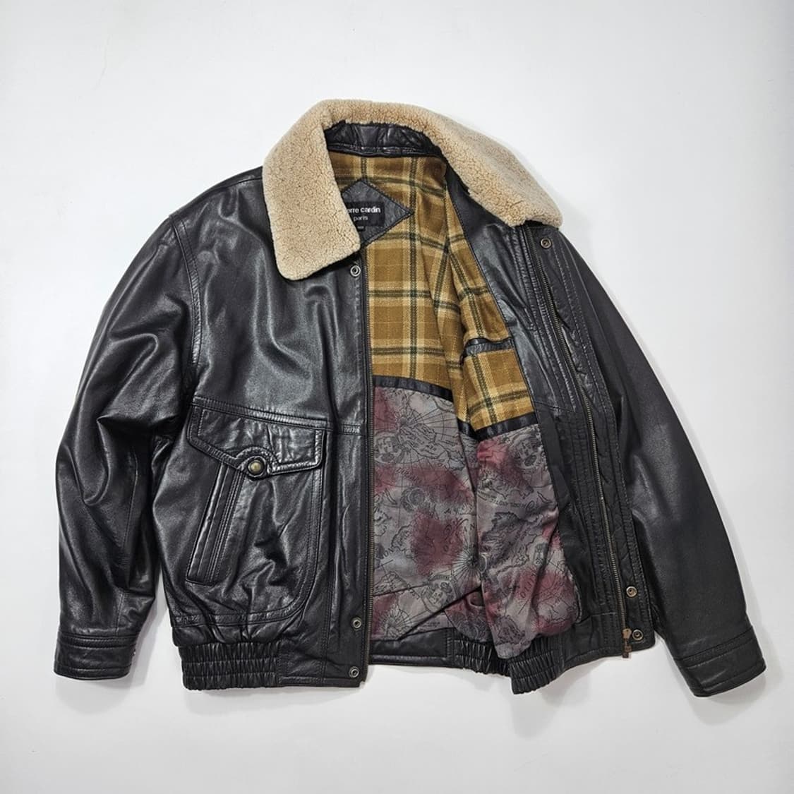 PIERRE CARDIN 양가죽 봄버 자켓 L 상품이미지5