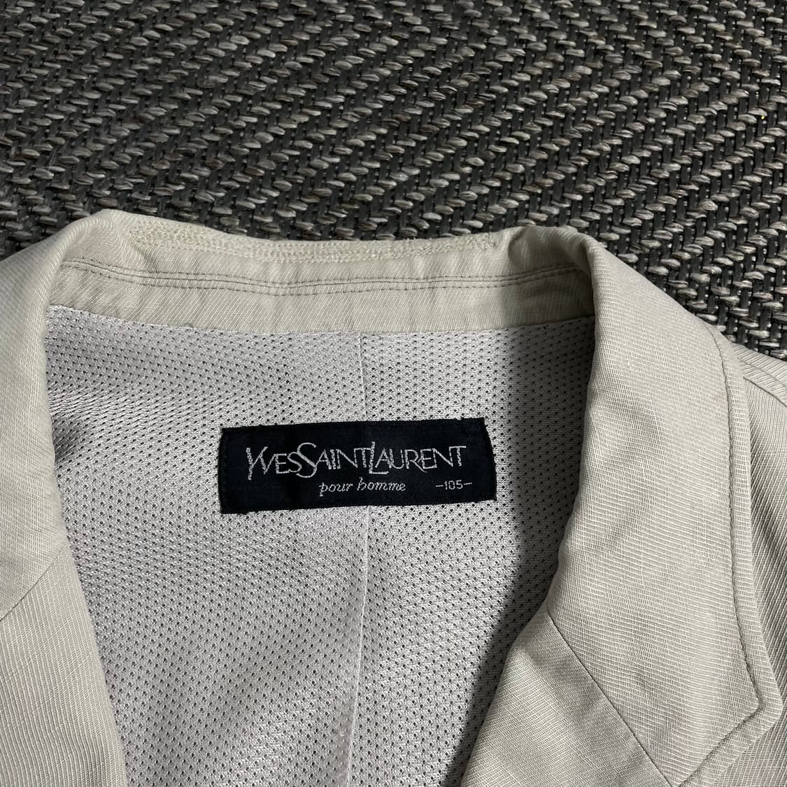 90s 입생로랑 자수로고 아카이브 치노 블레이저 자켓y 4467 상품이미지6