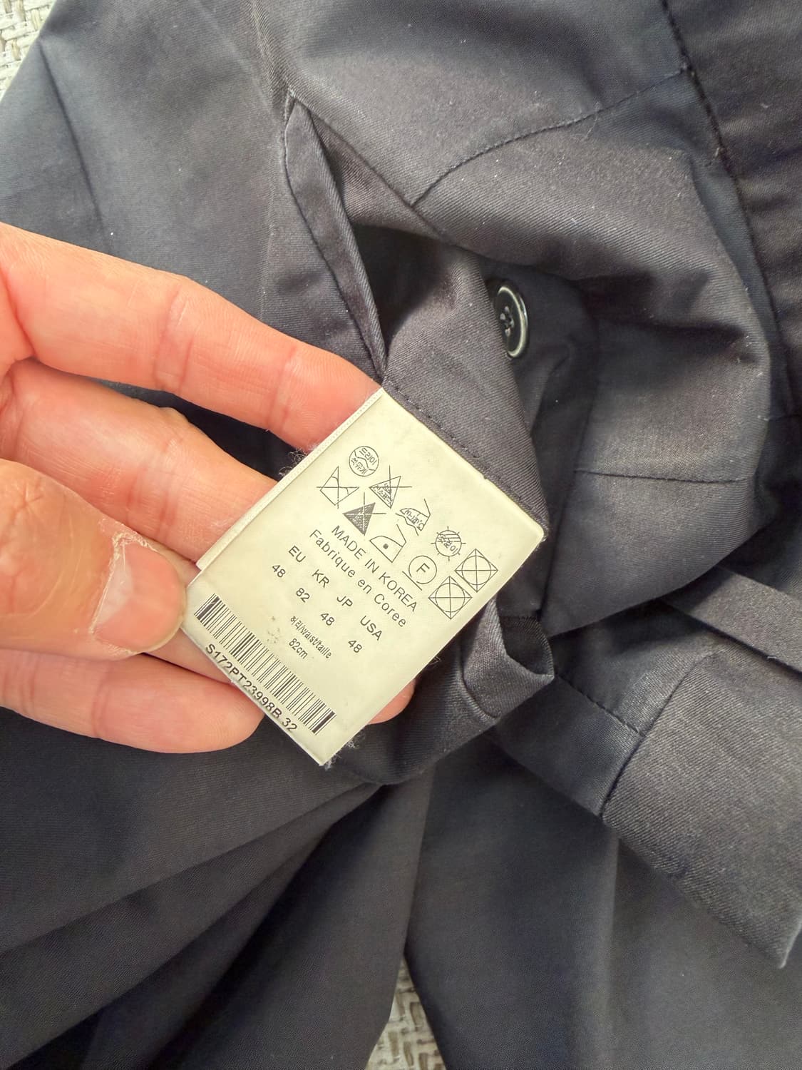 정품) 솔리드옴므 블랙 면바지 슬랙스 48(32) 상품이미지6