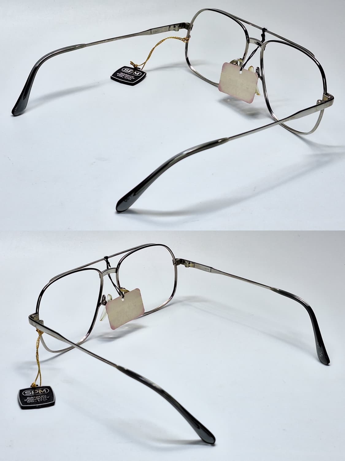80s 일본제 빈티지 데드스톡 미사용/SPM 선플래티늄 투브릿지 안경테 상품이미지4