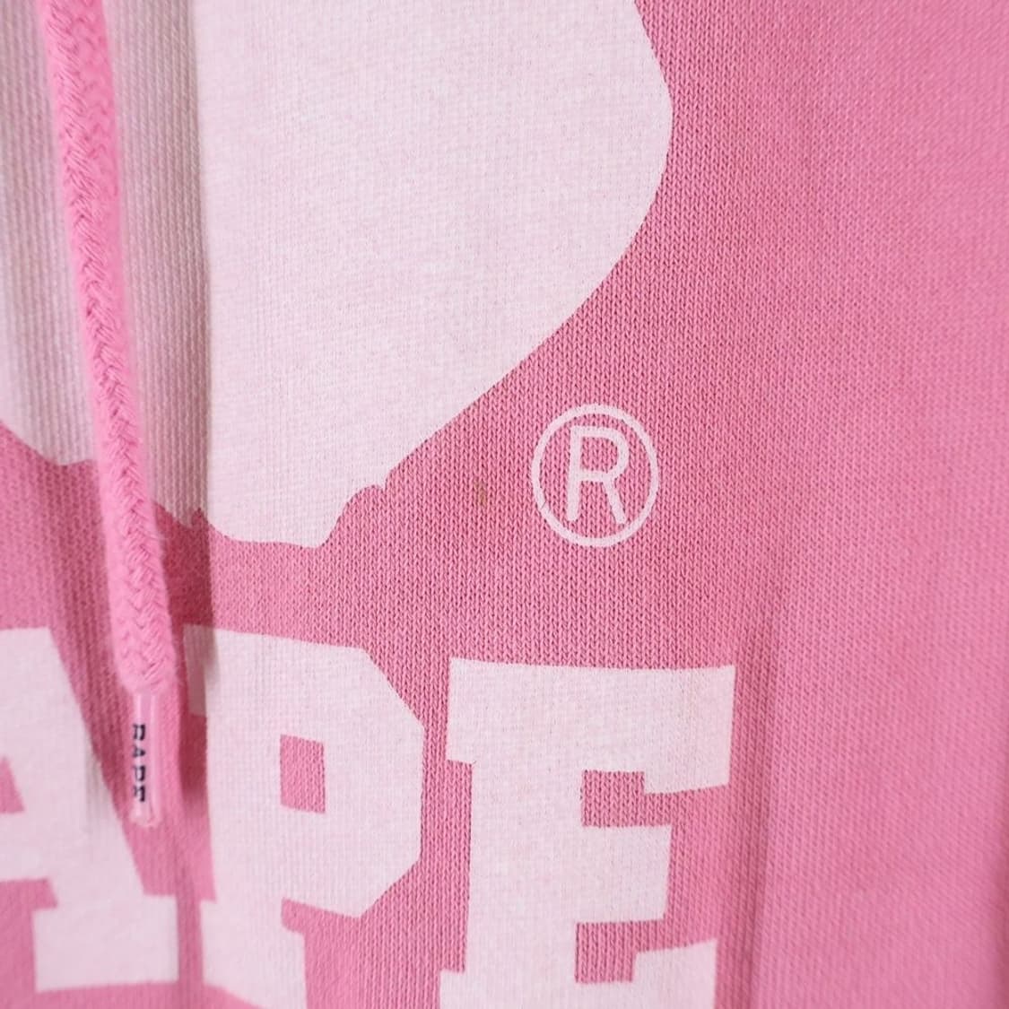 베이프 컬리지 풀오버 후드 핑크 상품이미지5