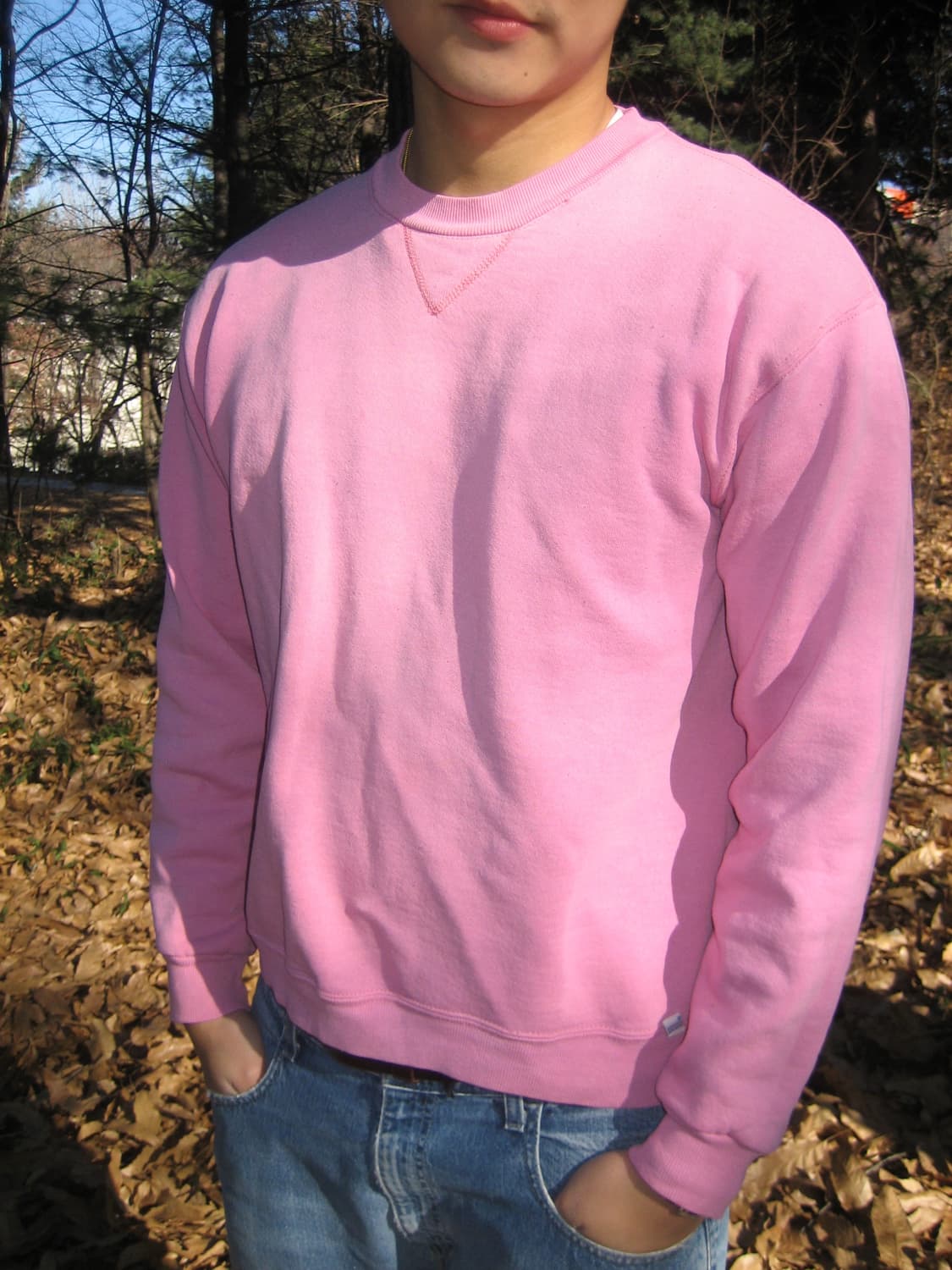 80s USA 🇺🇸 russell pink 스웻 맨투맨 상품이미지1