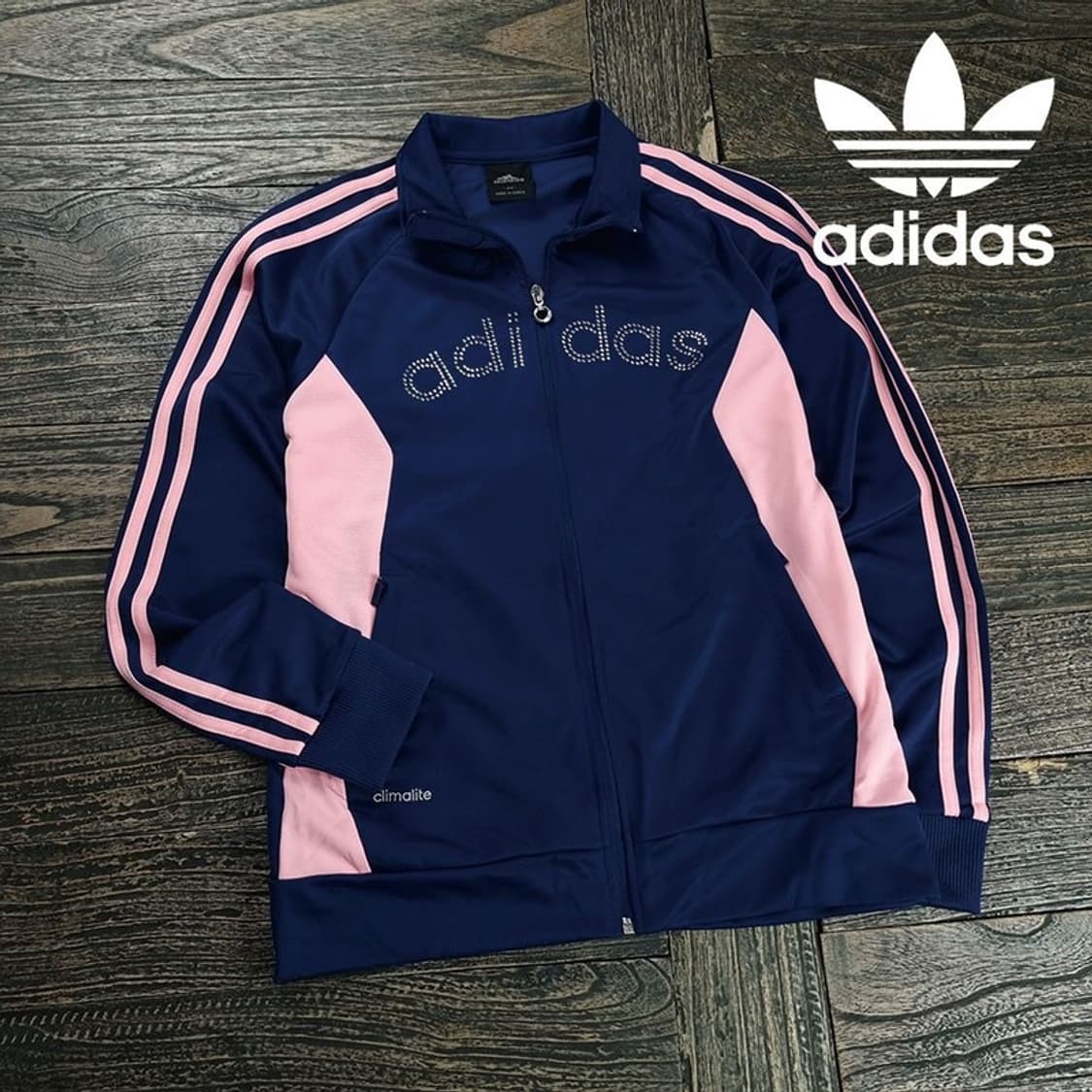 [아디다스] 00'S 빈티지 Y2K 큐빅 빅로고 져지 트택탑 M20088 상품이미지1