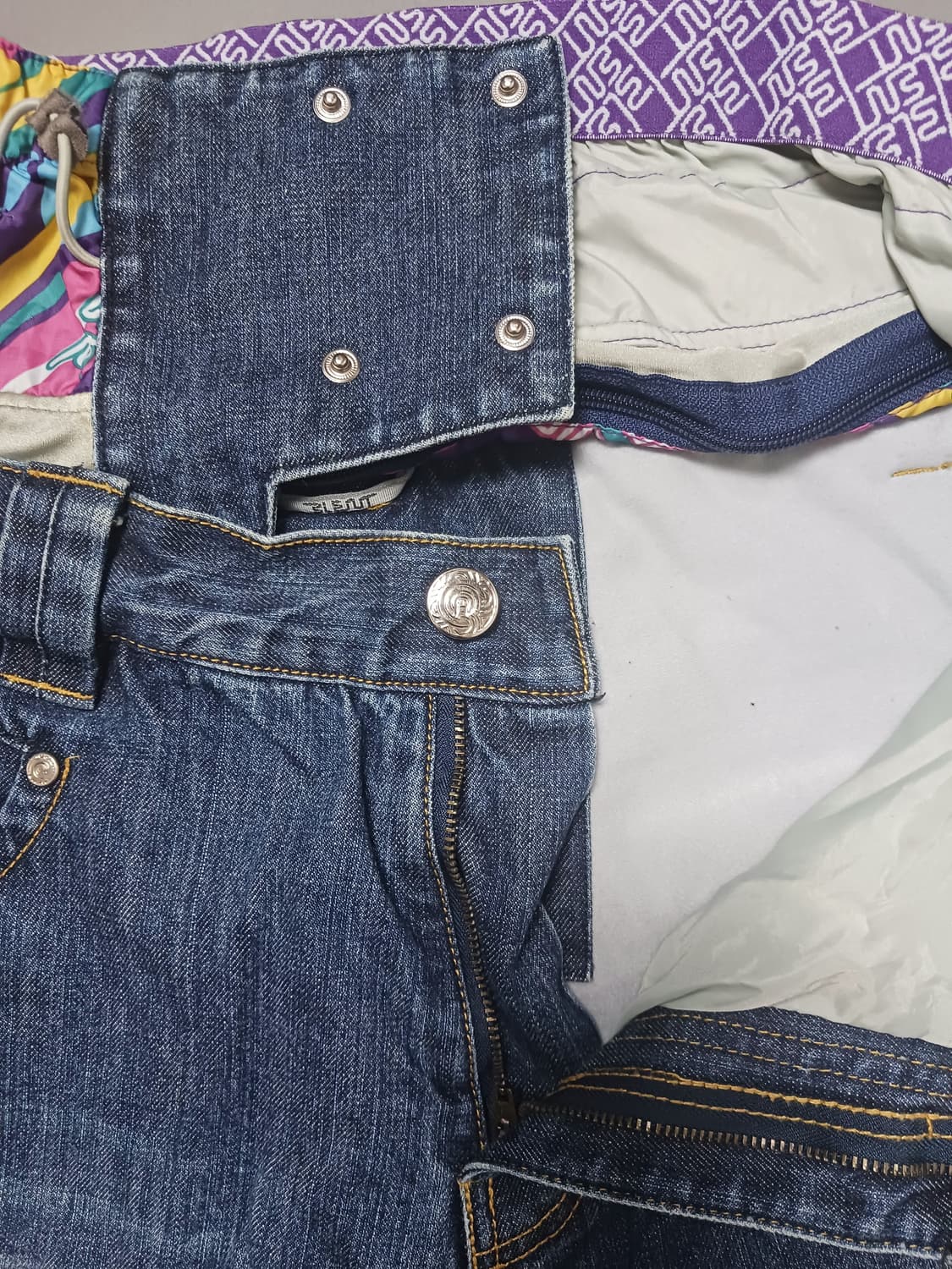 [M] 블렌트 마블 레이어드 데님 팬츠 보드복 스키복 상품이미지6