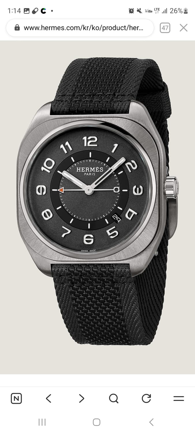 에르메스 H08 티타늄 오토매틱 시계 42mm 상품이미지5