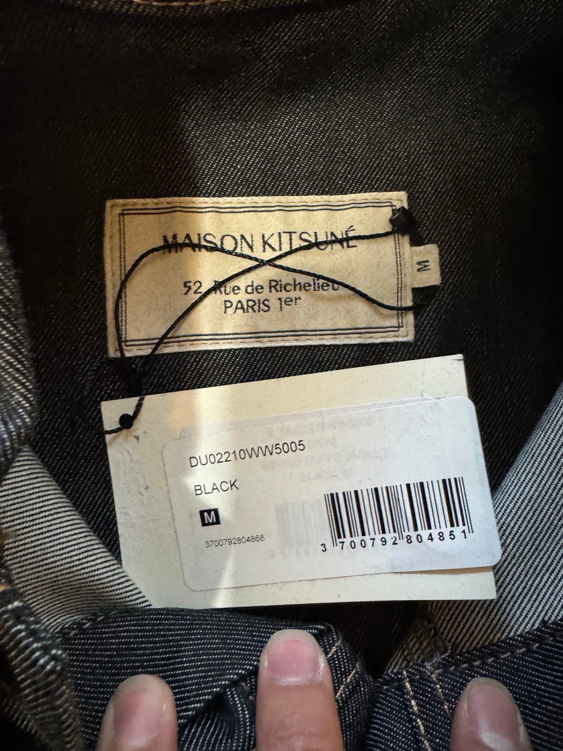메종키츠네(Masion Kitsune) 데님 자켓 새상품 M사이즈  상품이미지6