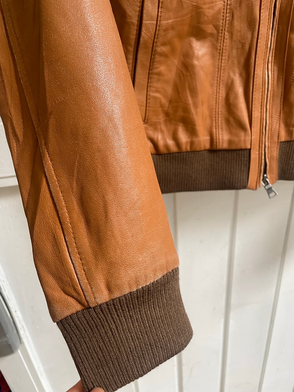 빔스 보이 후드 레더 자켓 상품이미지5