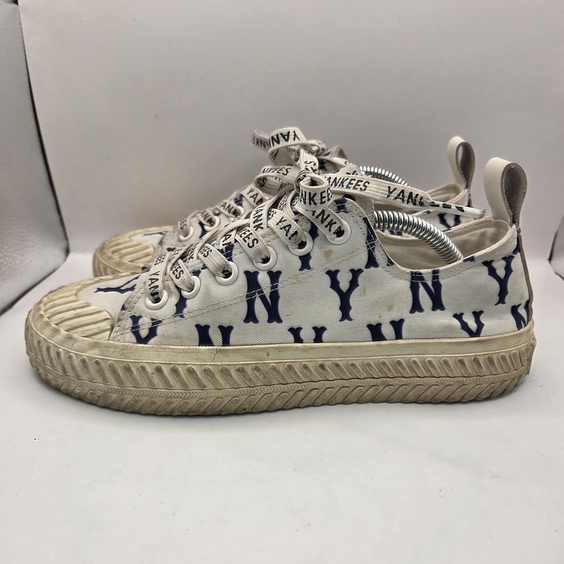 240 MLB 플레이볼 클래식 모노그램 운동화 스니커즈 화이트 블루 상품이미지5