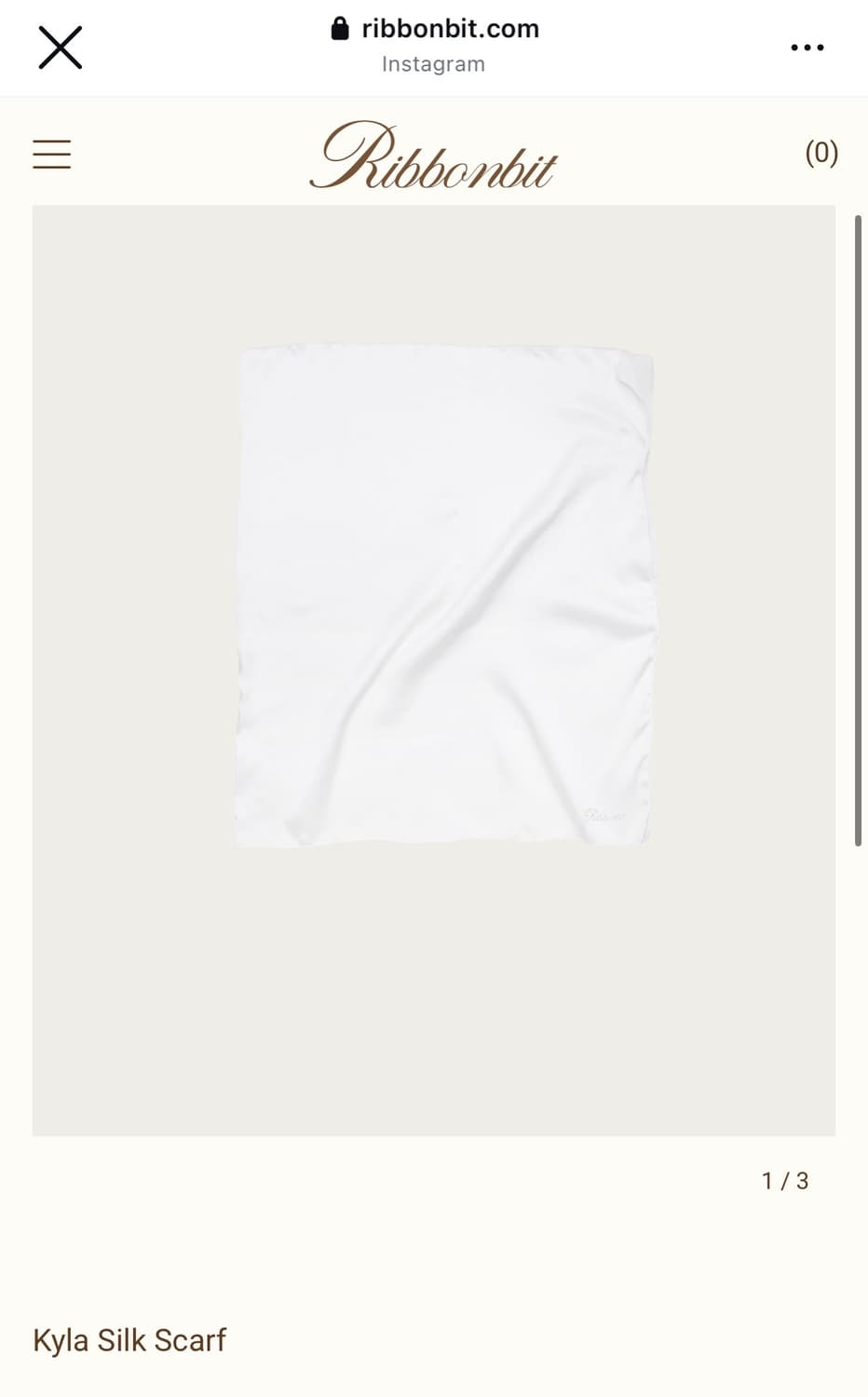 ribbontbit Kyla Silk Scarf 상품이미지1