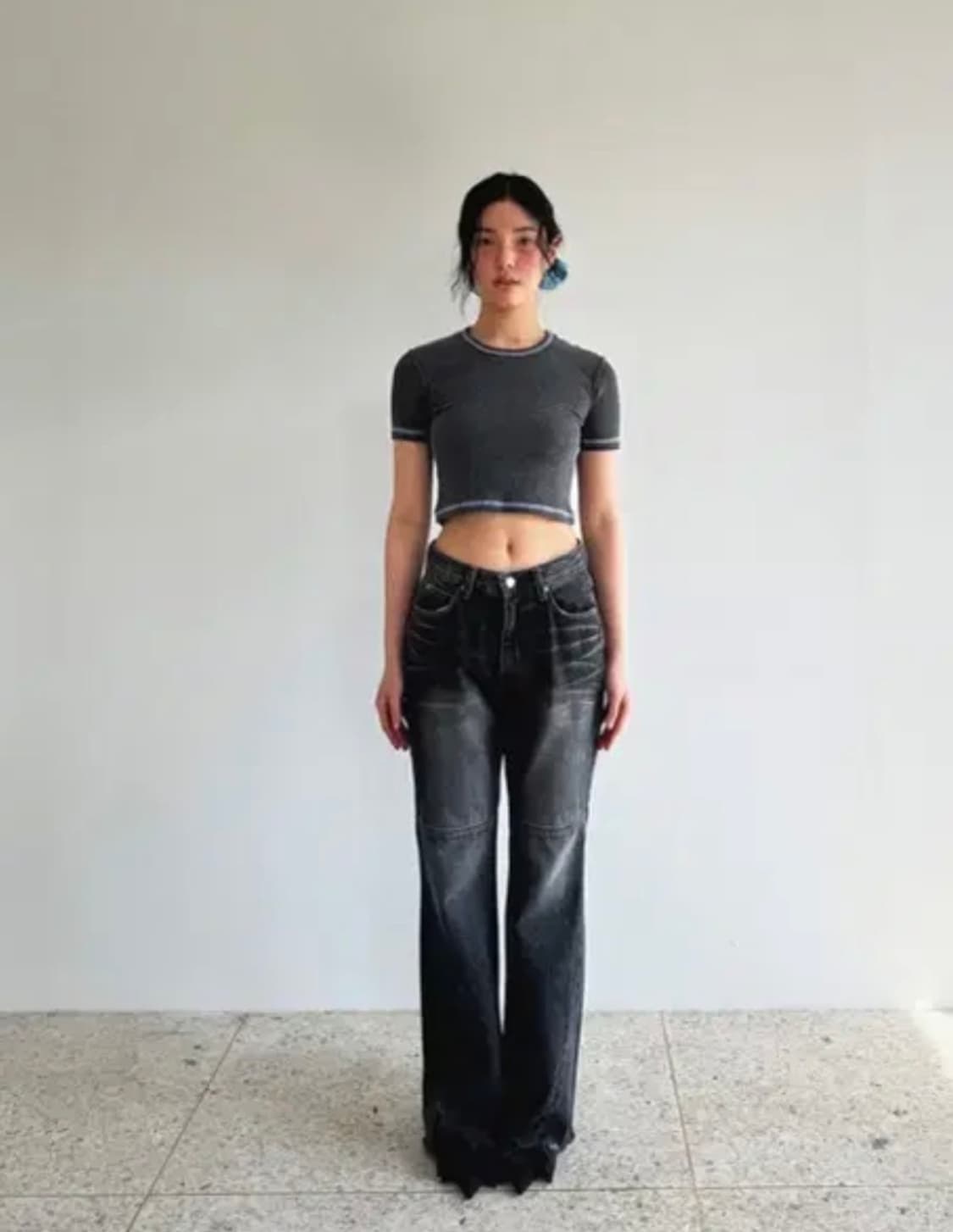 인스아울 WRINKLE BLACK JEANS 부츠컷데님 S 상품이미지2