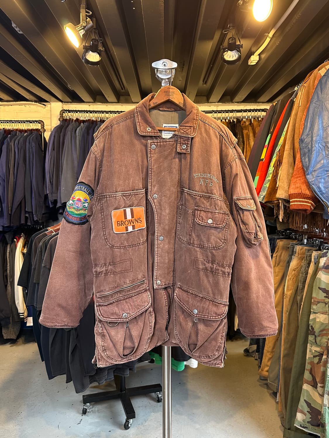 90s NFL 미리지 미식축구 클리블랜드 브라운스 파카 1990 상품이미지1
