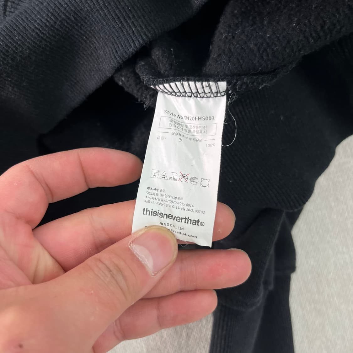 100 디스이즈네버댓 빅로고 후드티 상품이미지5