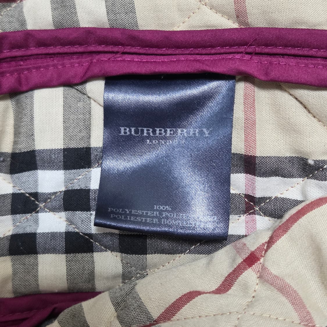 Burberry 버버리 빈티지 체크 디테일 퀼팅 자켓 상품이미지5