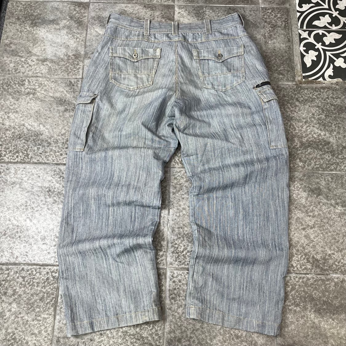 Splend Y2K 데님 와이드 카고 팬츠 상품이미지4