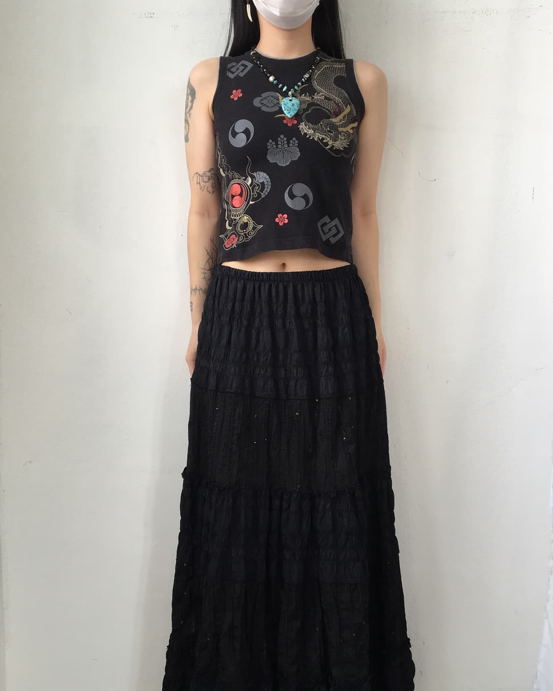Oriental printing sleeveless 상품이미지6