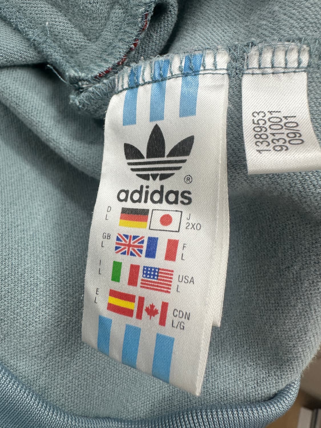 90s Adidas 하이넥 트랙 자켓 L 상품이미지5