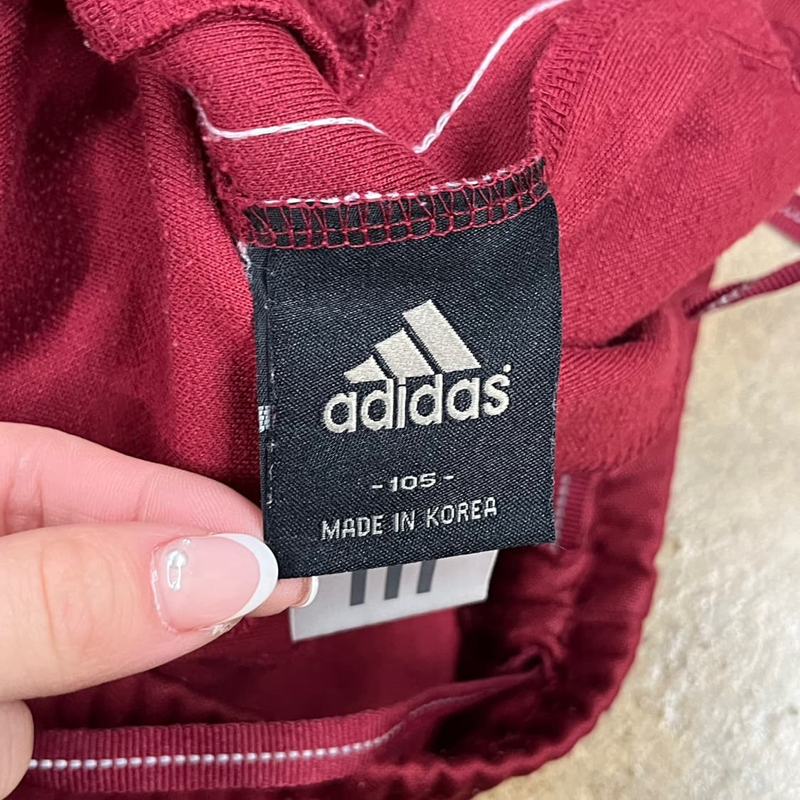 [정품/105] 아디다스 삼선 트랙 바지 버건디 b19 상품이미지4