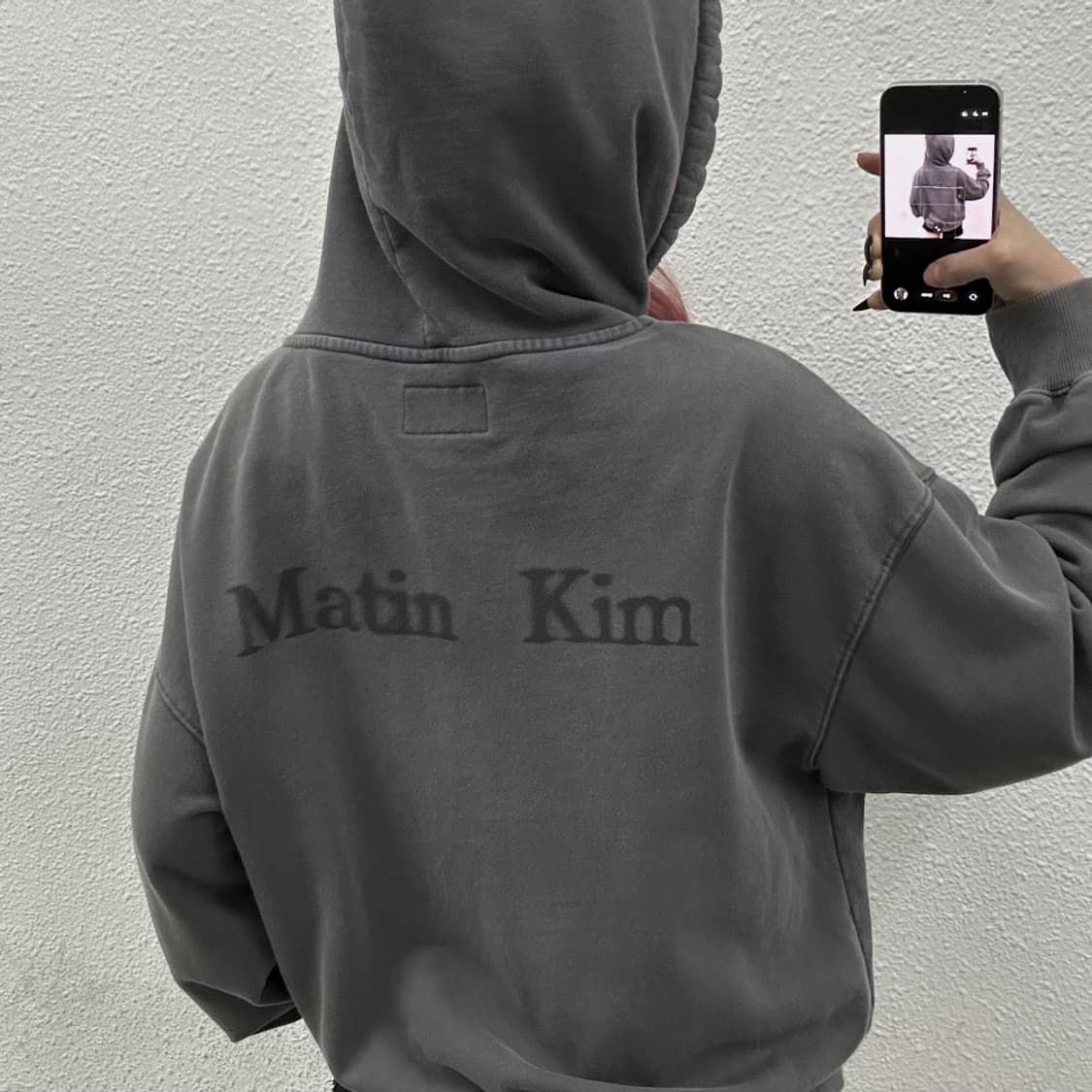 마뗑킴 차콜 후드집업 상품이미지2