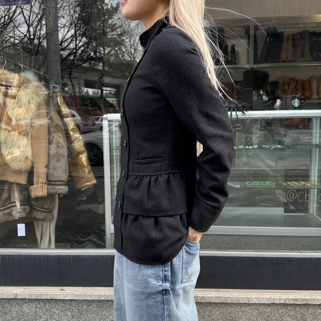 00s 빈티지 러플 나폴레옹 단주 자켓 상품이미지6