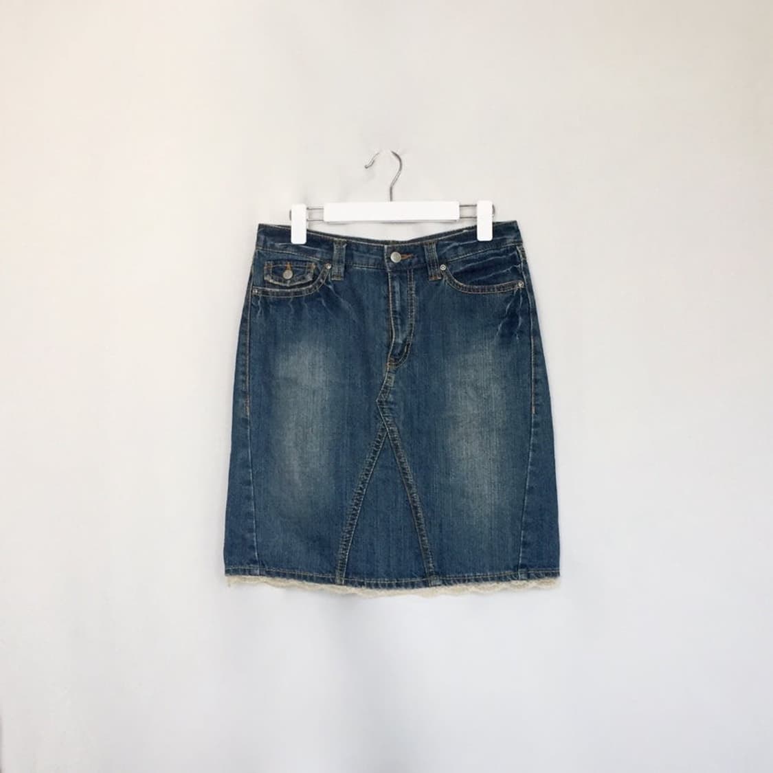 683. denim midi lace SK  상품이미지1