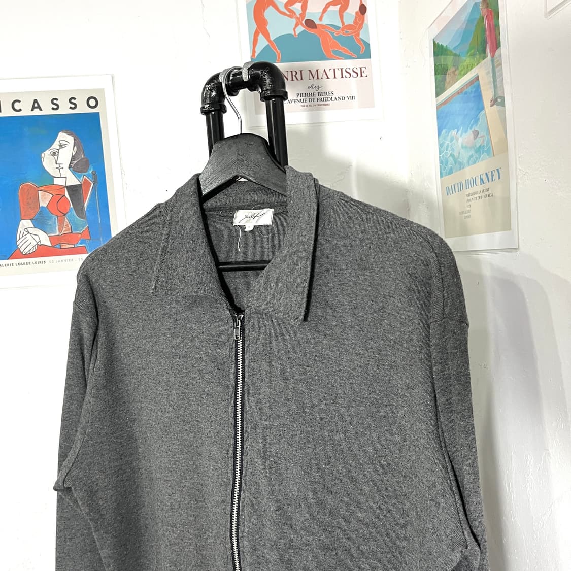 코튼 카라 집업 상품이미지4