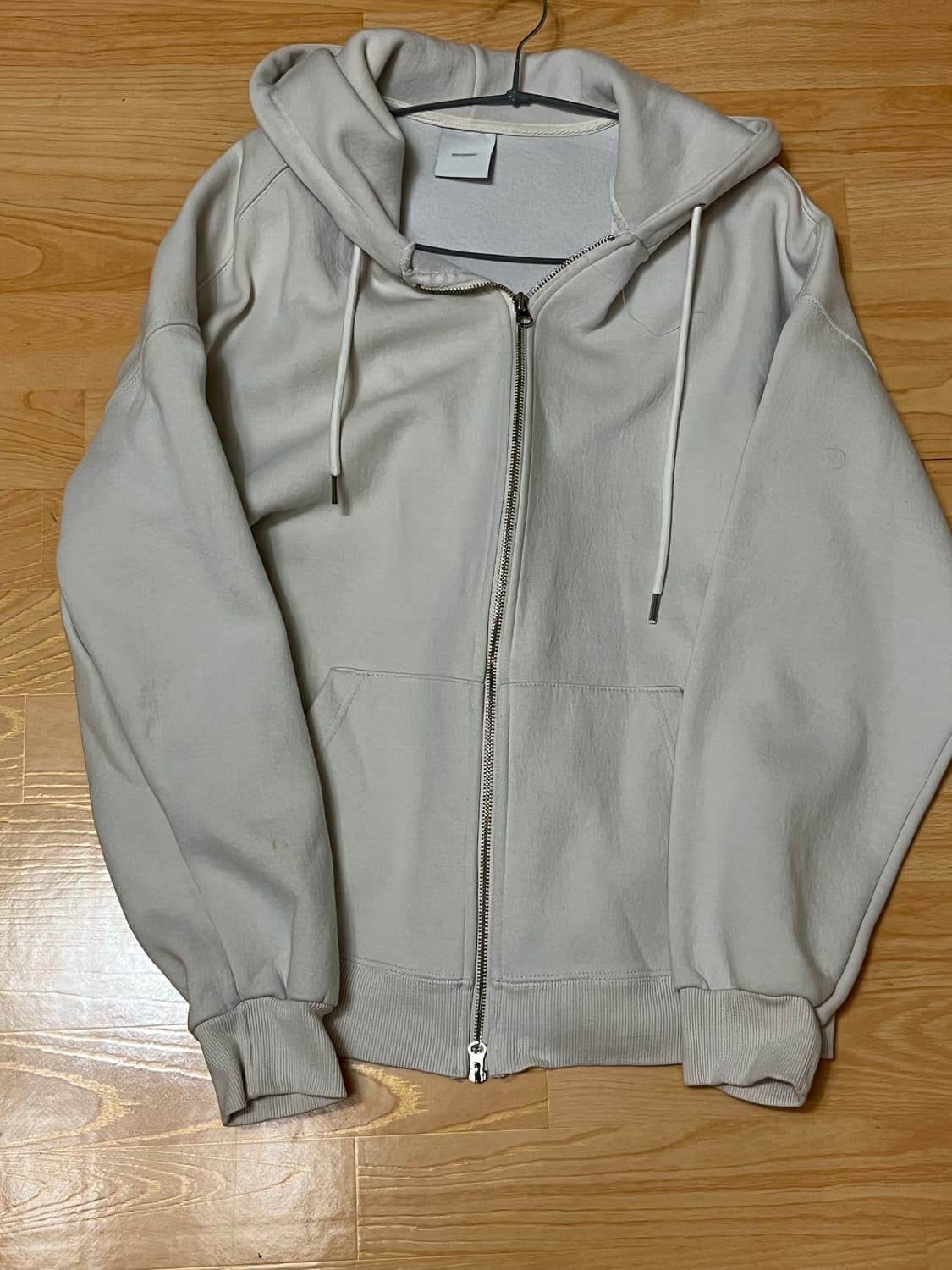 크림치즈마켓 아이보리색 후드 집업 상품이미지1