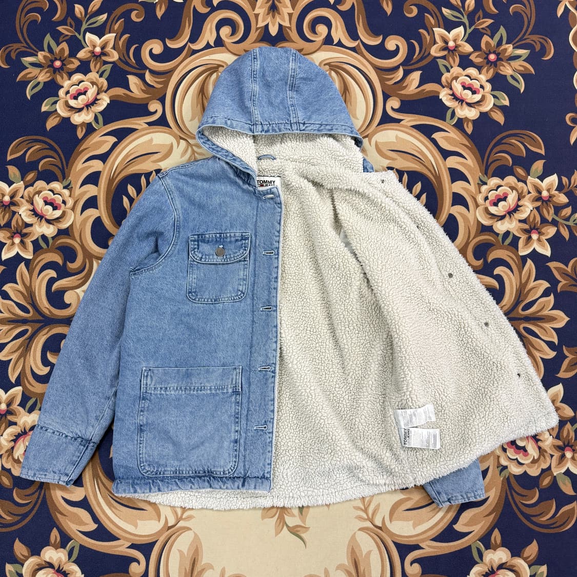 (M)타미힐피거 Tommy hilfiger 데님 쉐르파 후드자켓 상품이미지3