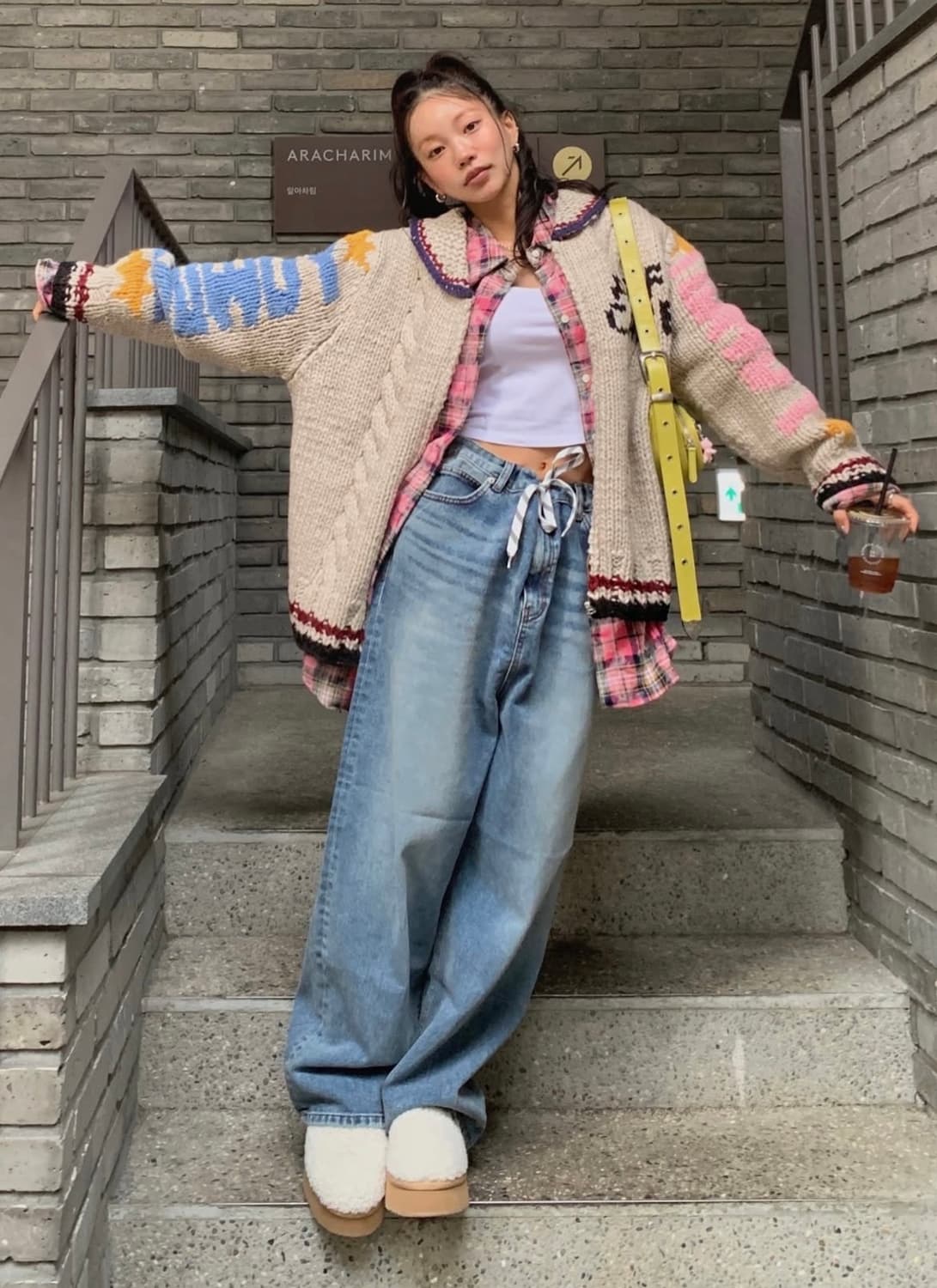 에즈이프캘리 COWGIRL TEDDY ZIPUP KNIT IVORY 상품이미지5